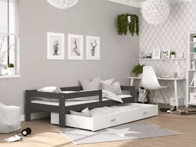 Łóżko dziecięce Tika 80x160 80x190 z barierką stelażem Flex szufladą i materacem piankowym