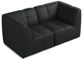 Czarna sofa z imitacji skóry 180 cm Aloha – Makamii