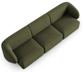 Zielona sofa z tkaniny szenilowej 266 cm Paolo – Milo Casa