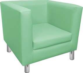 Fotel Monaco tkanina Eko-skóra : Kolor nogi - Chrom, Kolor tkaniny - EKO-SKÓRA - 7D, Wysokość nogi - 15 cm