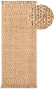 Chodnik z juty dwustronny/tkany ręcznie w naturalnym kolorze 80x200 cm Fjord – Hanse Home