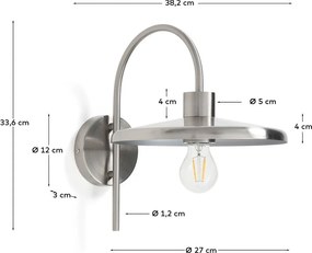 Kinkiet w kolorze srebra ø 27 cm Nuvira – Kave Home