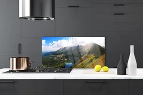 Szkło Dekoracyjne do Kuchni Malownicza Polana u Podnóża Gór