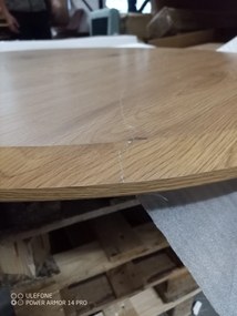 PROMOCJA Dębowy stół jadalny z czarnymi nogami TETIS 100x100 II jakość