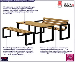 Zestaw mebli ogrodowych 150 - Norin 2X