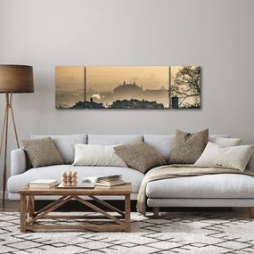 Obraz - Miasto pod mgłą (170x50 cm)