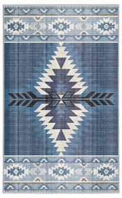 Niebieski dywan odpowiedni do prania 160x230 cm Ethnic Geo – Mila Home