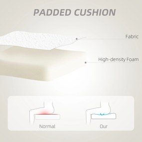 HOMCOM Fotel Biurowy, Sercowate Oparcie, Obity, Biały