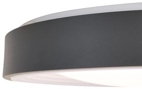 Nowoczesna lampa sufitowa szara z białym wykończeniem 38 cm z LED z funkcją ściemniania RGB - Kanton Nowoczesny Oswietlenie wewnetrzne