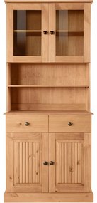 Witryna z litego drewna sosnowego w naturalnym kolorze 181x34 cm Mille – Støraa