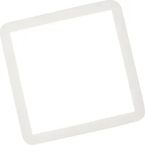 Lampa sufitowa biała 30 cm z LED 3-stopniowy ściemniacz IP44 - Steve