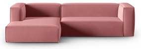 Różowy aksamitny narożnik Mackay – Cosmopolitan Design