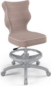 Ergonomiczne krzesło biurkowe dla nastolatka Petit Grey rozmiar 5 (146-176,5 cm) z podnóżkiem
