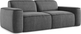 3-osobowa kanapa modułowa - z tkaniny strukturalnej - ciemny szary - OMAO