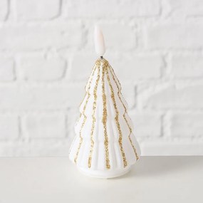 Świeca w kształcie choinki ze sztucznym płomieniem TORIS, 12 cm