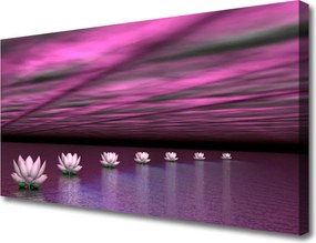 Obraz canvas Lilie Wodne na Jeziorze
