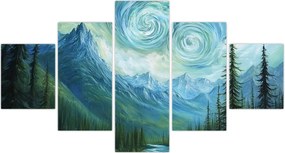 Obraz - Krajobraz z nutą Van Gogha (125x70 cm)