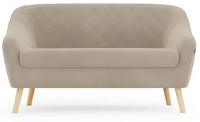 Beżowa 2-osobowa sofa CORANTI VELVET