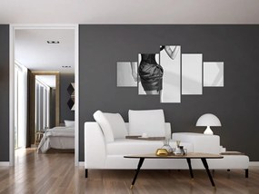Obraz - Kobieta w krótkiej sukience (125x70 cm)