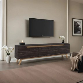 Stolik pod telewizor Dita Black and Walnut