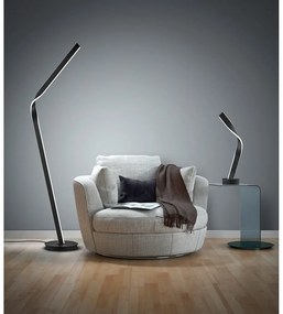 Czarna lampa stojąca LED z metalowym kloszem (wysokość 181 cm) Cicenza – CINQUE