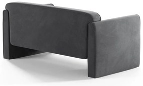 Szara aksamitna sofa 140 cm Abby – Micadoni