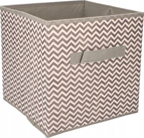 Organizer Tekstylny Wzór Zygzak Pudełko kosz 31x31x31 cm do Szafy Garderoby