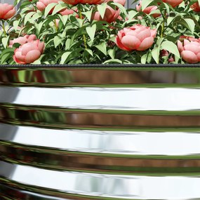 Outsunny Skrzynia do sadzenia, metalowa donica z krawędzią bezpieczeństwa i rękawicami, otwarte dno, 160B x 80T x 56H cm, Ciemnoszary | Aosom PL