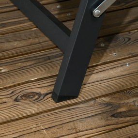 Outsunny Leżak słoneczny, 5-stopniowo regulowane oparcie, oddychający materiał, rama aluminiowa, niebieski, 195 x 66 x 34 cm