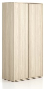 Szafka biurowa FRAME, 2x drzwi, 872 x 450 x 1735 mm, PUSH-lock, dąb naturalny