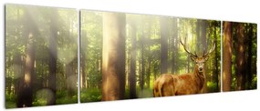 Obraz jelenia w lesie (170x50 cm)
