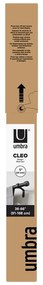 Stalowy regulowany karnisz w kolorze matowej czerni 91 - 168 cm Cleo – Umbra