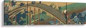Obraz - Katsushika Hokusai, Ariwara no Narihirafrom the series One Hundred, Poems Explained by the Nurse (Hyakunin isshu uba ga etoki), reprodukcje (170x50 cm)