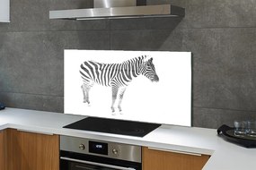 Szklany Panel Malowana zebra