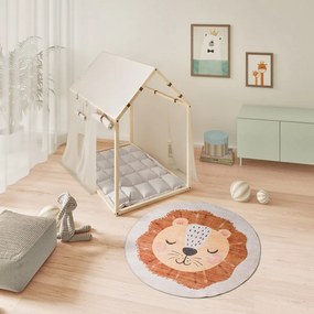 Pomarańczowo-kremowy dywan dziecięcy odpowiedni do prania ø120 cm Candy – Universal
