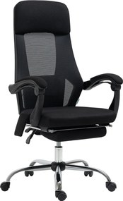 Vinsetto Fotel z masażerem i Ogrzewania Biurowy Krzesło obrotowe z regulacją wysokości Z podnóżkiem Czarny | Aosom PL