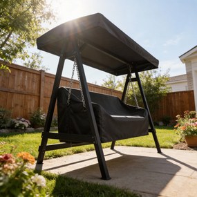 Outsunny Pokrowiec na huśtawkę ogrodową 3-osobową, wodoodporny, wiatroodporny, UV-odporny, materiał Oxford 420D | Aosom PL