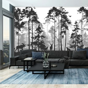 Fototapeta - Las pełen zwierząt (196x136 cm)