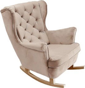 Fotel Relax z Tapicerowanym Siedzeniem i Podłokietnikami, Fotel TV 102x81x95cm Cappuccino_29811