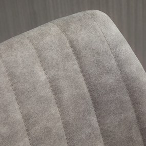 HOMCOM Zestaw 2 stołki barowe w stylu retro, z podnóżkiem, regulowane wysokość, gazowy podnośnik, Szary + Czarny