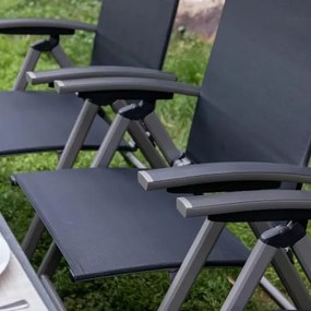AVANTAGE antracyt - ogrodowy aluminiowy fotel rozkładany