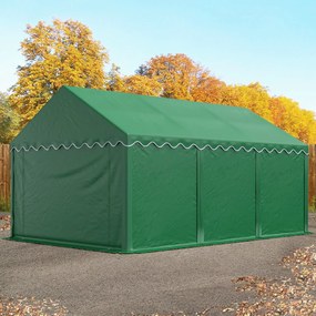 TOOLPORT 3x6m Namiot magazynowy, PVC 700, ciemnozielony - (6145)