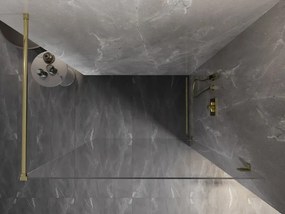 Mexen Lunar ścianka prysznicowa Walk-in prawa 60 x 200 cm, transparent 8 mm, złota - 830-060-000-50-00-P