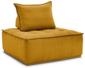 Musztardowy fotel z materiału bouclé Elisa – Bobochic Paris
