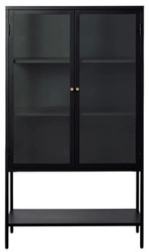 Czarna metalowa witryna 90x160 cm Carmel – Unique Furniture