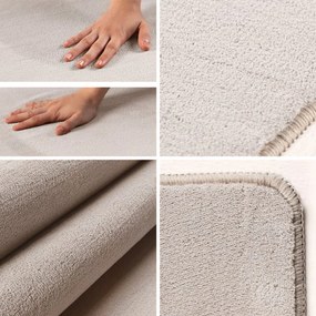 Dywan pluszowy Sky kremowy antypoślizgowy do prania 140 cm x 200 cm