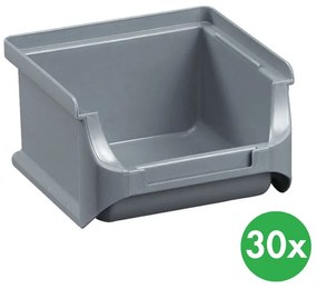 Plastikowe pojemniki PLUS 1, 102x100x60 mm, szare, 30 szt.