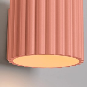 Kinkiet AURA brzoskwiniowy G9 ryflowany SOLLUX  LIGHTING