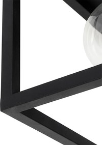 Industrialna lampa sufitowa czarna 40 cm 4-światła - Cage