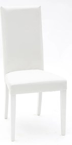 Zestaw 2 białych krzeseł ze sztucznej skóry - PALMARIA